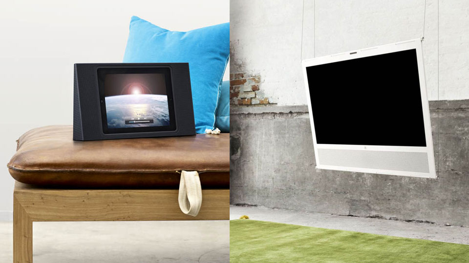 Das Lautsprecherdock A3 (links) und der Fernseher V1 erweitern das B&O-Play-Sortiment. (Bilder: Bang & Olufsen)