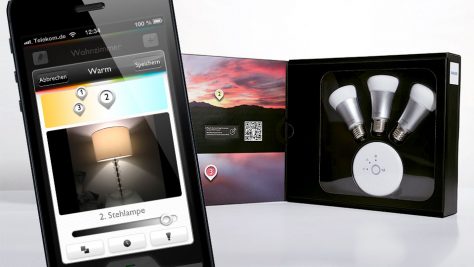 Die LED-Lampen der Serie „Hue“ von Philips werden per App gesteuert. (Foto: Hersteller)