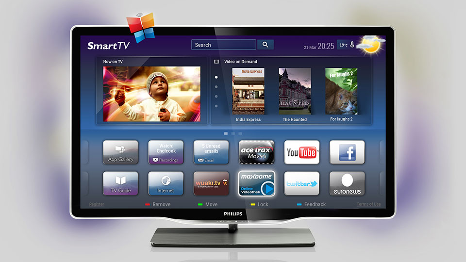 Das neue Smart-TV-Menü von Philips. (Bild: Hersteller)