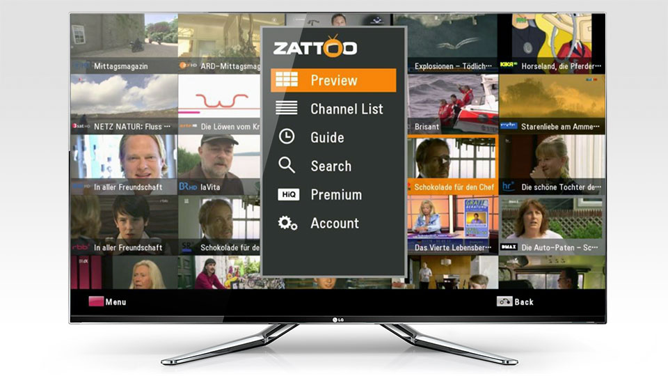 Eine App holt das Angebot von Zattoo auf Smart-TVs von LG. (Bild: Hersteller)
