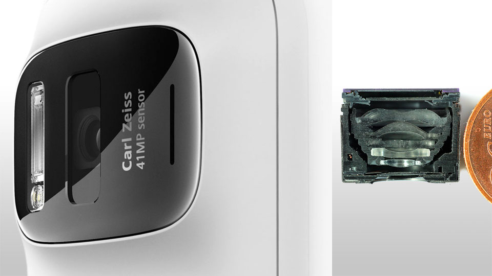 Der 41-Megapixel-Sensor im 808 Pureview wird unterstützt von einem hochwertigen Zeiss-Objektiv. (Bild: Nokia)
