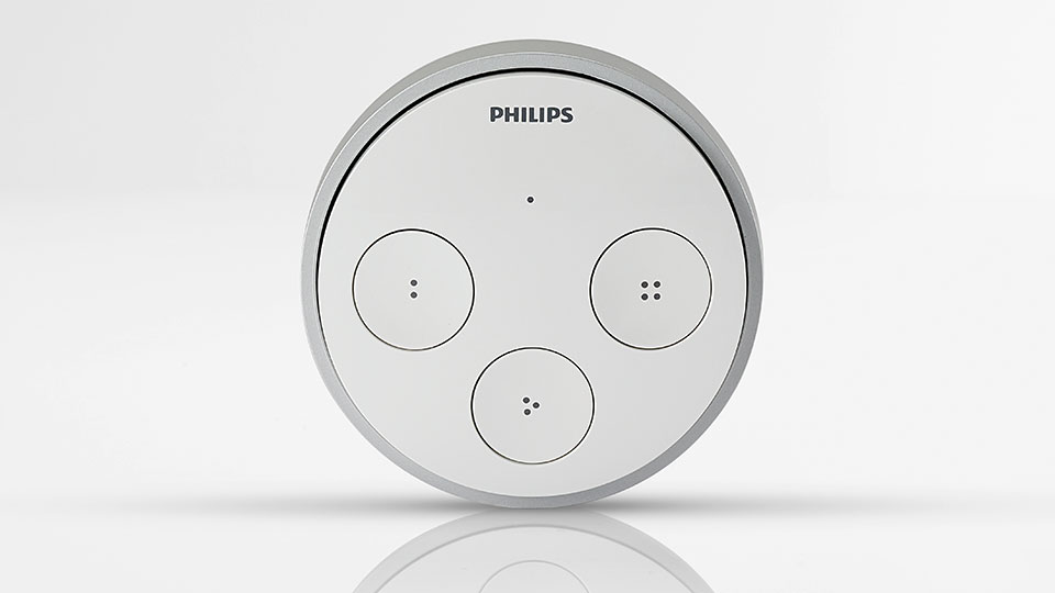 Hue Tap: Vier Tasten lassen sich mit beliebigen Lichtszenen belegen. © Philips