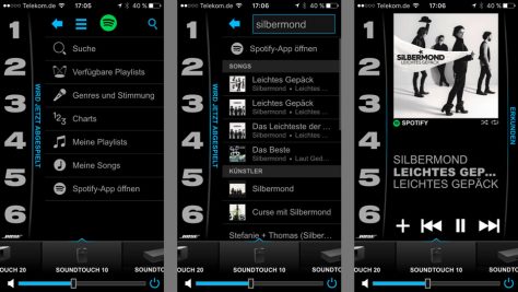 Der Spotify-Katalog erscheint auch in der SoundTouch-App von Bose. ©digitalzimmer