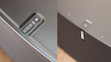 Die Tasten des alten Play:5 (links) und die Sensorplächen am neuen. ©digitalzimmer