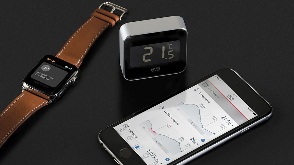 Übers iPhone kommuniziert Eve Degree auch mit Siri und der Apple Watch. Bild: Hersteller