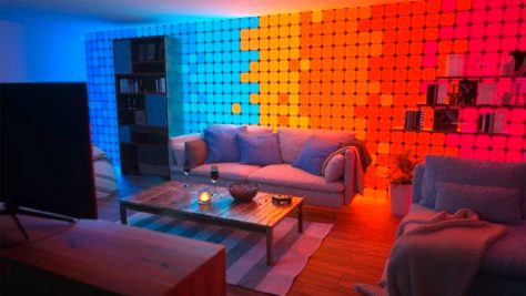 Die LED-Paneele Canvas Light Squares von Nanoleaf reagieren auf Berührung. Bild: Hersteller