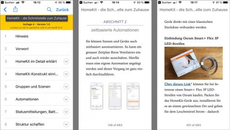 So sieht das Ebook von Matthias Petrat auf dem iPhone aus.