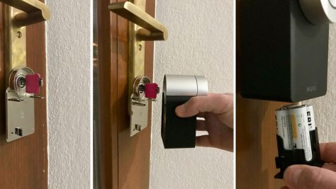Ein Nuki Smartlock öffnet und verriegelt bei Reinhard Otter die Tür. Bild: R. Otter