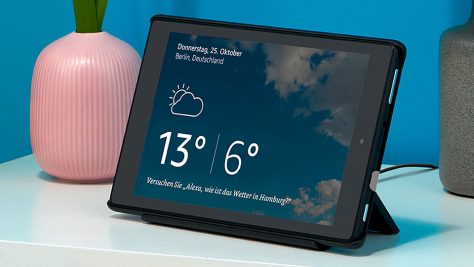 Ein Show-Mode-Ladedock bietet auch Amazon zu seinen Fire-Tablets an. Bild: Hersteller