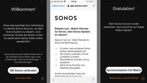 Um Lautsprecher steuern zu können, benötig die App Zugriff auf das Sonos-Konto. ©digitalzimmer