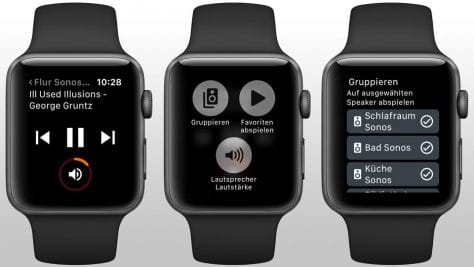 Lyd kontrolliert alle wichtigen Sonos-Funktionen von der Apple Watch aus. ©digitalzimmer