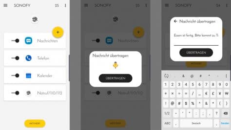 Sonofy für Android kann auch vorher festgelegte Texte ansagen. ©digitalzimmer